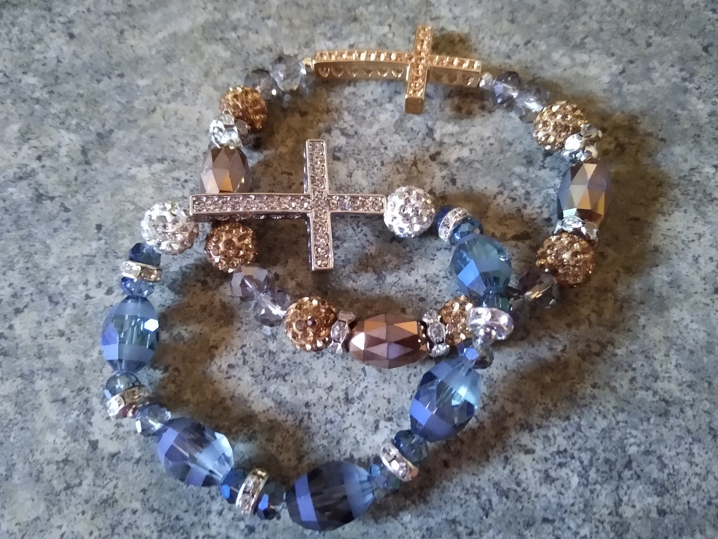 Faith Rhinestone Cross Stretch Bracelet, Religious Bracelets, Faith Based Jewelry