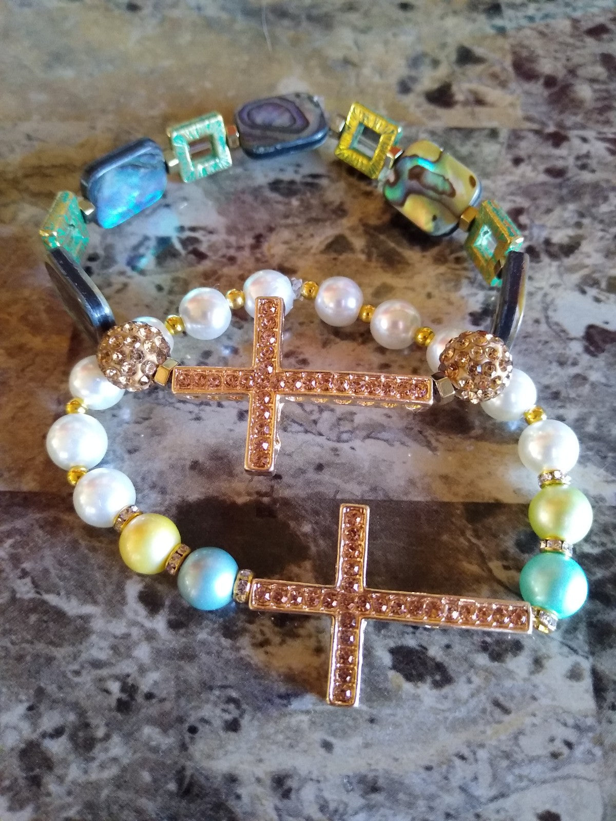 Faith Rhinestone Cross Stretch Bracelet, Religious Bracelets, Faith Based Jewelry