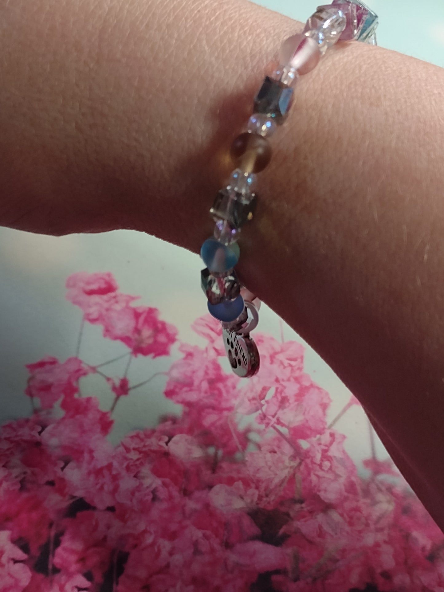 Rainbow Bridge Memorial Stretch Bracelet (Personalization Available)