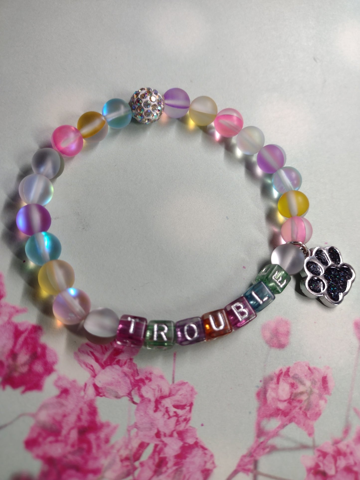 Rainbow Bridge Memorial Stretch Bracelet (Personalization Available)