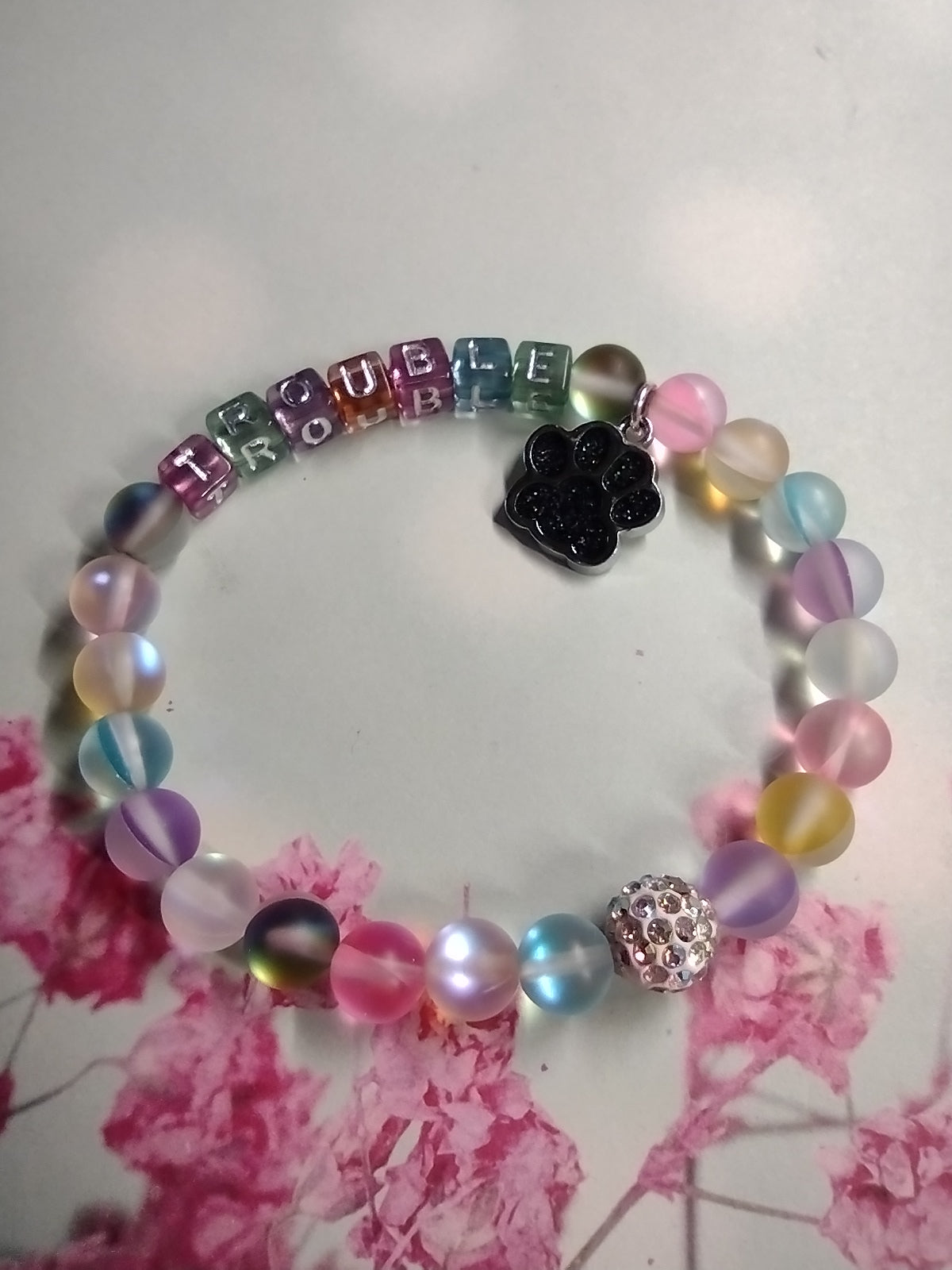 Rainbow Bridge Memorial Stretch Bracelet (Personalization Available)