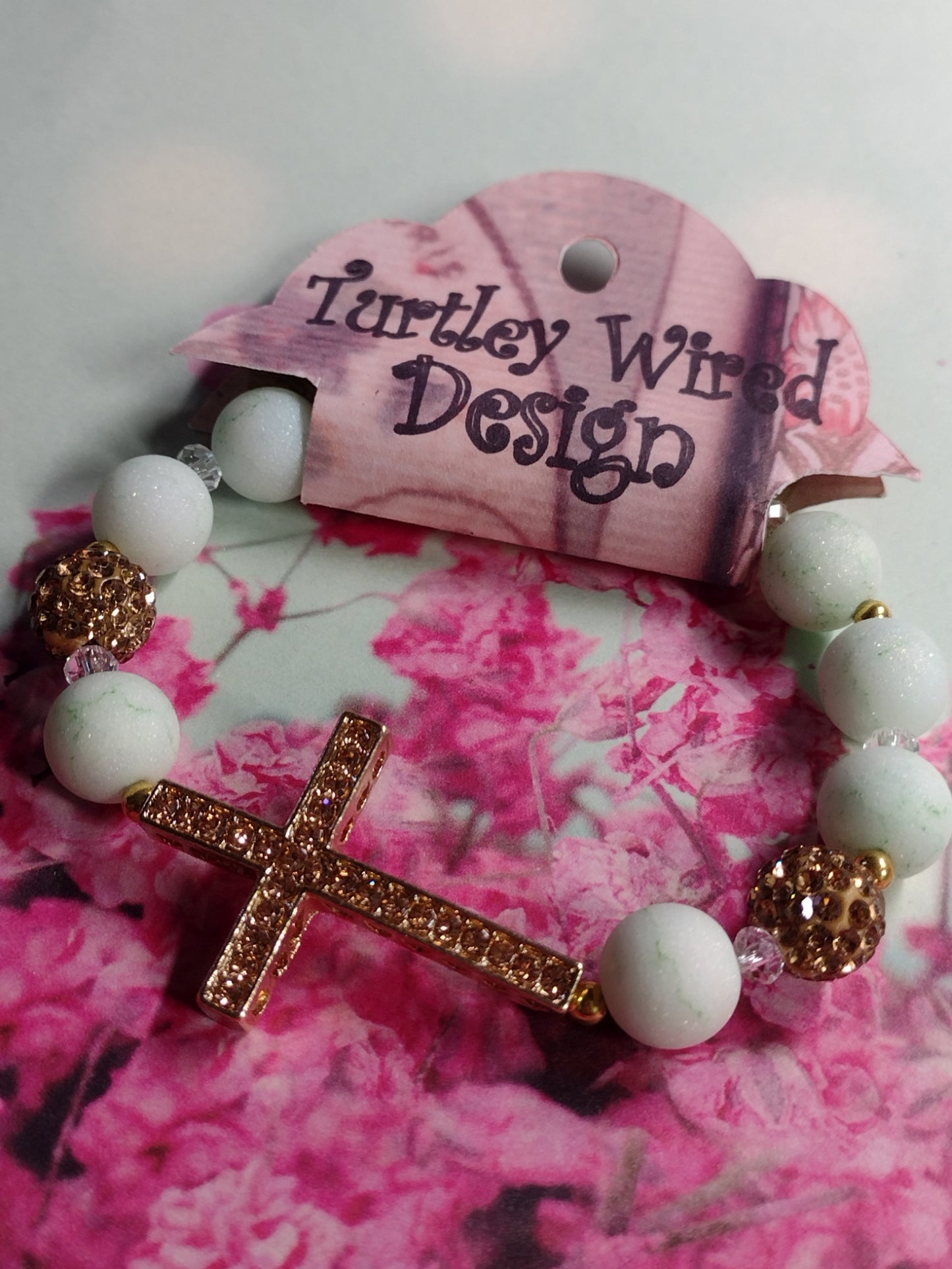 Faith Rhinestone Cross Stretch Bracelet, Religious Bracelets, Faith Based Jewelry