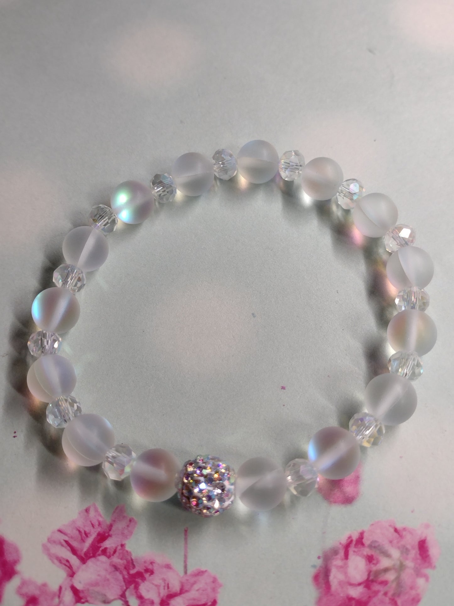 8mm Mermaid Beaded AB Crystal Bracelet