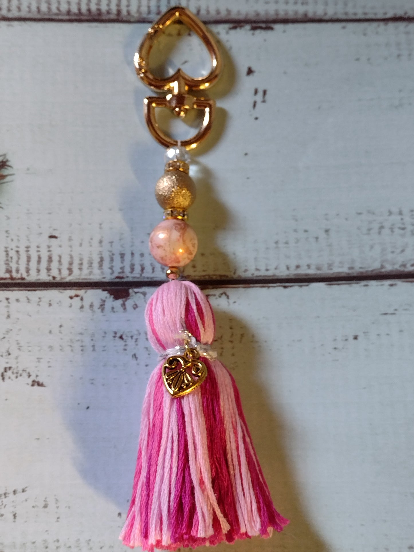 Glass Beaded Tassel Keychains/Clasps