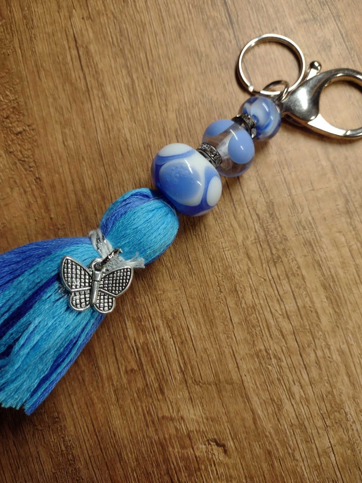 Glass Beaded Tassel Keychains/Clasps