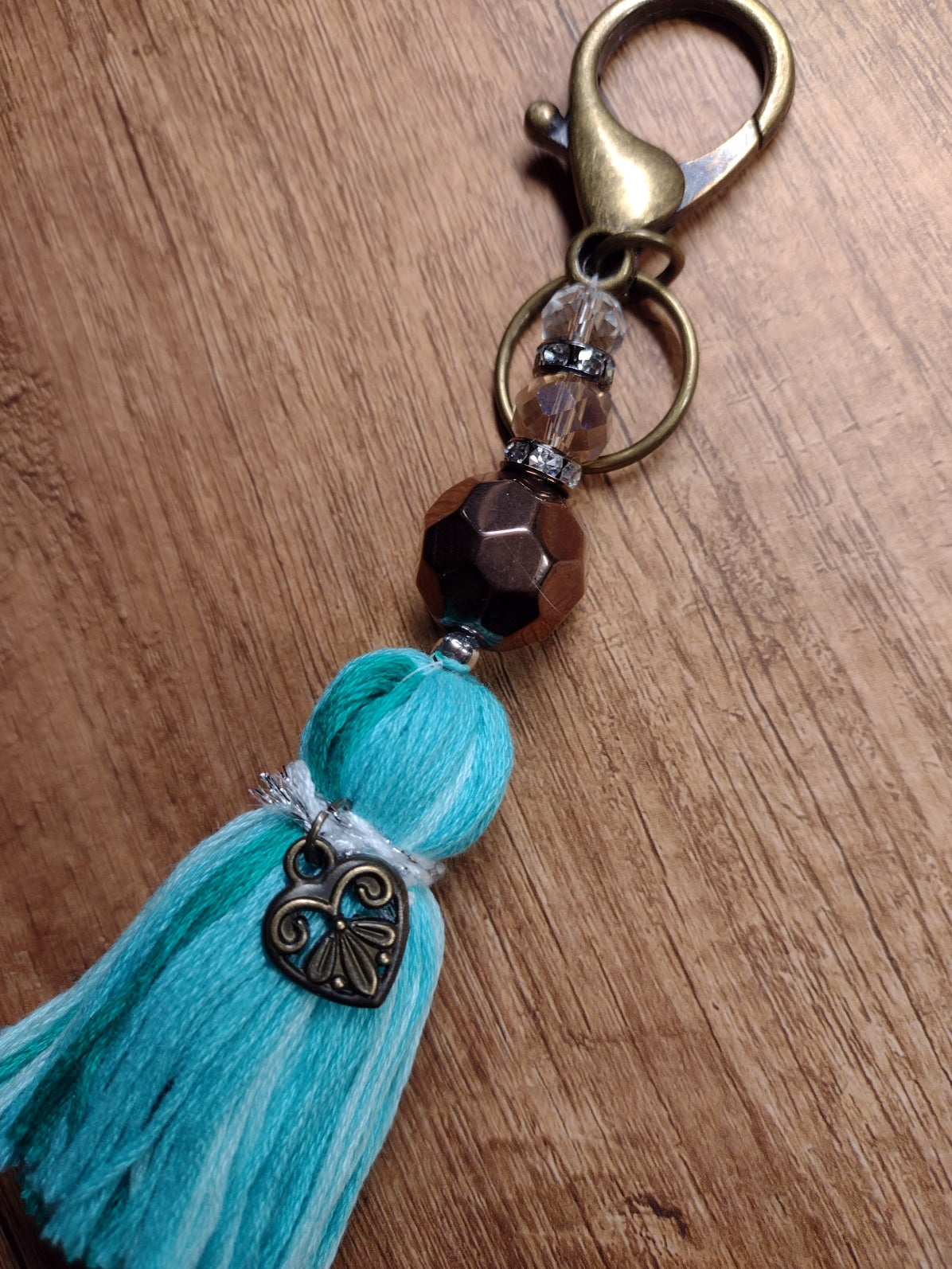 Glass Beaded Tassel Keychains/Clasps