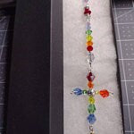 Crystal Cross Rear View Mirror Suncatchers