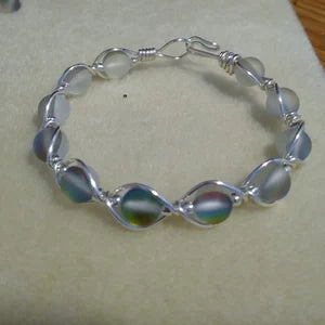 Iridescent Mermaid Glass Beaded Bracelet